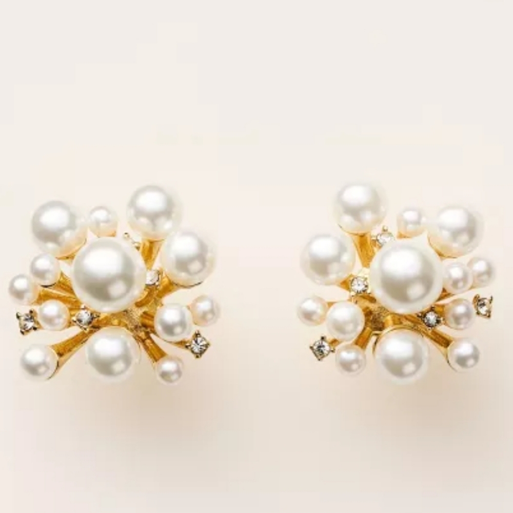 Pearl Cluster Stud Earrings - kate spade new york x Target White/Gold